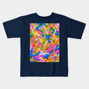 Neon Pastel Rainbow Vermicelli Sprinkles Dessert Candy Photograph Kids T-Shirt